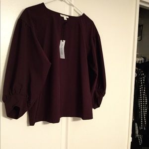 Shirt with puffed sleeves